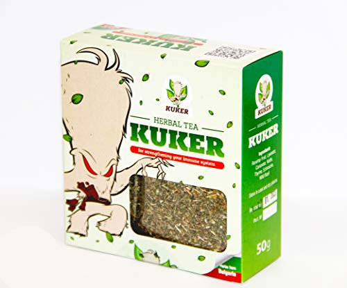KUKER Immune Support Tea with Thyme Tea Bags, Herbal Tea for Immunity Support, Healthy Drinks w/Dried Herbs Rosehip Tea & Basil Tea Coriander, Organic Loose Leaf Tea, Nettle & Lavender Tea Bags, 50g