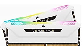 Corsair Vengeance RGB PRO SL 32GB (2x16GB) DDR4 3200 (PC4-25600) C16 1.35V Desktop Memory - Weiß