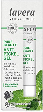 Lavera PURE BEAUTY Anti Pickel Gel – vegan – Naturkosmetik - Kühlt und beruhigt sofort - Bio-Minze und natürlicher Salizylsäure – Klimaneutral – ohne Konservierungsstoffe – ohne Parabene - 15 ml
