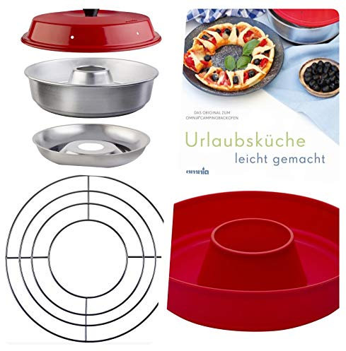 Omnia Einsteiger Set mit Kochbuch Aufbackgitter und Silikon-Backform