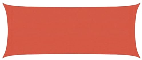 vidaXL Voile d'Ombrage Protection Voile Solaire Voile de Parasol Anti UV Jardin Patio Terrasse Balcon Extérieur 160 g/m² Terre Cuite 2x5 m PEHD
