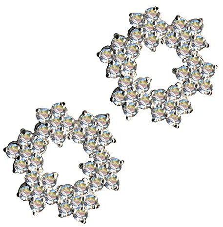 Silverörhängen örhängen blommor krans vit terling 925 silver zirkonium kristall strass kärlek tro hopp emotion symbol motiv stil objekt vit extravagant nytt bra fashionabel klar vacker transparent