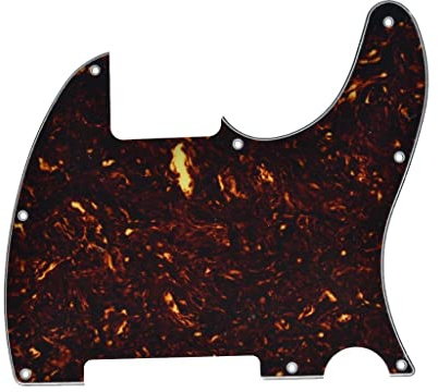 KAISH Tele-Schlagbrett für Telecaster Esquire, 8 Löcher, dunkle Schildkröte