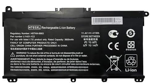Replacement battery HT03XL for HP Pavilion 15-DB0206NG 15-DA0000 1NG 17-. BY0221NG 17-BY0233NG 17-BY0204NG 17-BY0540NG 17-CA0203NG 17-CA0217NG