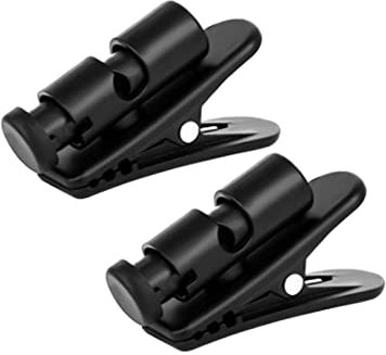 2pcs Headphone Cable Mount and Earphone Clip - 360 Degree Rotate Cord Clamp Holder for Running, Hiking, Walking