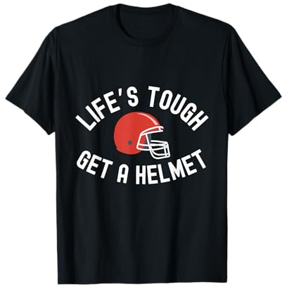 Funny Vintage Life's Tough Get a Helmet Man T-Shirt