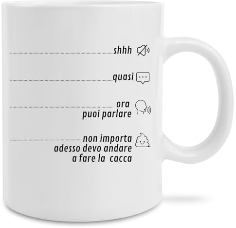Hole Gadget Tazas divertidas, taza con ideas de regalo divertidas y originales para el desayuno o para el té, regalos lindos para hermana, madre, día de San Valentín, hombre, mujer (caca)