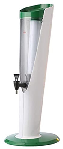 Dispensador de cerveza nding, torre de cerveza con barril de cerveza, dispensador de torre de bebidas transparente de 3 litros, fiesta con luces coloridas y tubo de hielo extraíble, fácil de limpiar,