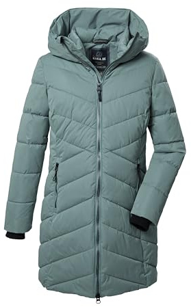 G.I.G.A. DX quiltad parka för kvinnor, funktionsparka med huva, GW 17 WMN QLTD PRK, aquaverde, 50, 41855-000