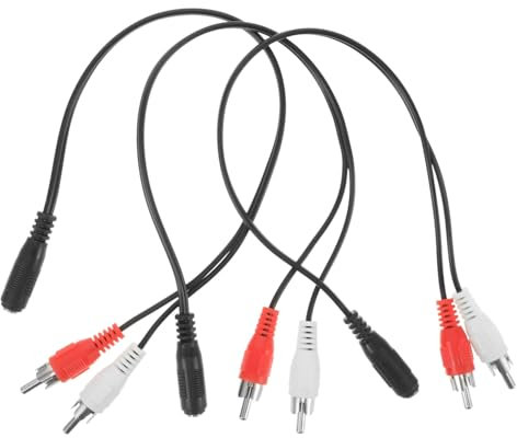 jojofuny Cavo Audio Placcato 6 da 3 5 Mm a 2 Stereo Maschio Femmina per Cuffie Tv
