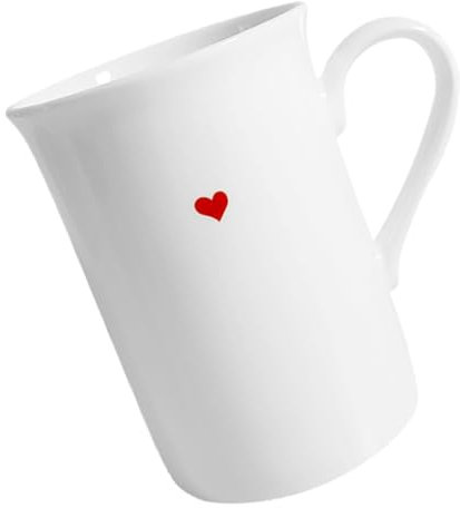 IMIKEYA Tazza Porcellana Bone China Con Design Cuore Mug Carina Per Caffè e Tè Idea Per Momenti Speciali Con Amici e Famiglia Elegante e Leggera Per Uso Quotidiano