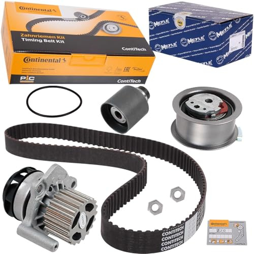 Conti Zahnriemensatz+Meyle Wasserpumpe | CT1028K3+1130120056/HD Wapu Verstärkt passend für A3 T5 Golf 5 Tdi