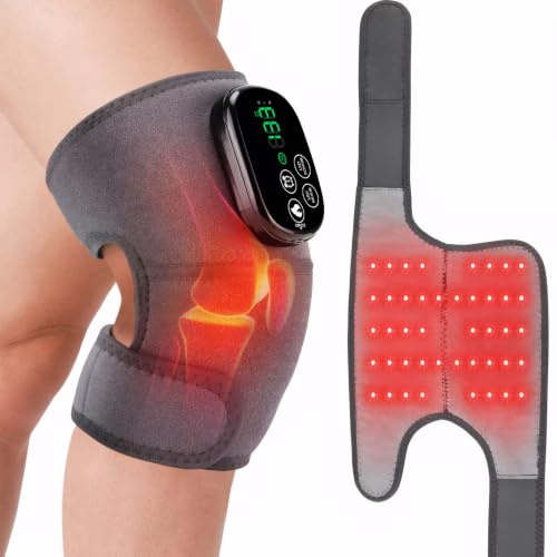 VIHBRAI Cordless Heated Knee Massager, 3-in-1 Joint Comfort Support Brace | Cordless 5000mAh heated knee support; 5 heat & 4 massage modes; fits knee, shoulder, elbow; smart auto-off touch screen.