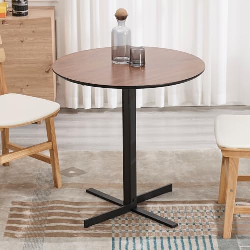 chairus Esstisch Rund Holz Vintage 75x75 cm Walnussholz | rundes Design, Holz, Vintage-Stil, 75x75 cm, Küchentisch, Beistelltisch, für Esszimmer, Wohnzimmer
