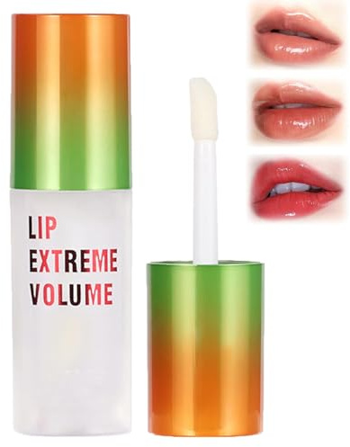 Luxurabalm Lip Extreme Volume, Luxura Balm Extreme Lip Plumper, brillo labial de doble fórmula con jengibre y menta, suero labial nutritivo para labios de aspecto más completo (transparente)