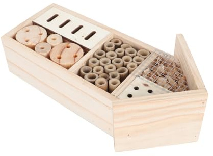 Toyvian 1 Stück Insektenhaus für Bienen und Dekoratives und Funktionales Bienenhotel für Garten Fördert die Bestäubung und Einen Natürlichen Lebensraum für Insekten