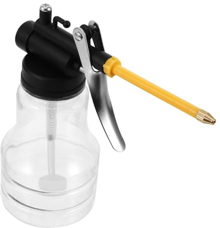 DECORNIJIA Transparent Refillable Oil Can with Long Spout Leak Engine Oil Dispenser for Cars Motorcycles and Boats Design for Easy Manual Refilling and Versatile Vehicle