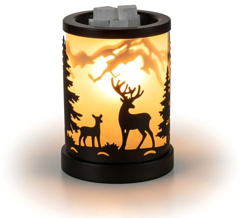 Staymoment Wax Melt Burners Electric: Modern Wax Melts Burner Candle Burner Black Fragrance Home Bedroom Decor Oil Burner for Women Xmas Decoration Deer Ornaments