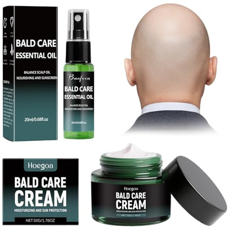 Baume Après-rasage et Huile de Soin du Cuir Chevelu,Crème de Soin du Cuir Chevelu Soins Contre la Calvitie,Soins Anti-irritations et Rasage,50g+20ml