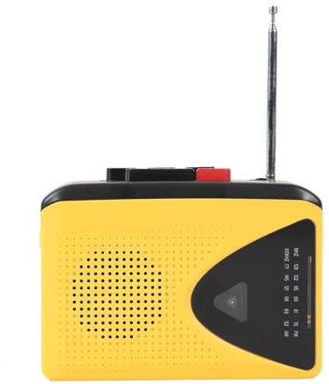 Luocute Reproductor de Casete Estéreo, Grabadora de Cinta Portátil con Radio Am FM, Altavoz Incorporado, Conector para Auriculares de 3,5 Mm, Función de Grabación, para Viajes en el
