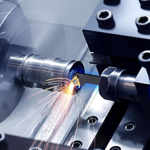 Drehmeißel-Set mit 20 Stück 16ER AG60 Hartmetalleinsätzen für SER1212H16 Halter, für CNC-Drehmaschinen-Einfädel- und Profilierstab-Funktionalität, S