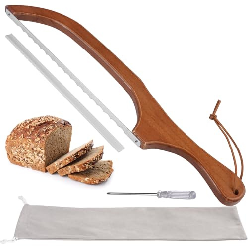 Cortador de Pan de Masa Madre, 40cm Cuchillo de Sierra de Arco