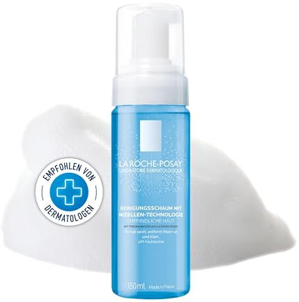 La Roche Posay Mizellen-Reinigungsschaum, Gesichtsreinigung und Make-up Entferner für empfindliche Haut, Cremiger Schaum mit Mizellen-Technologie, 150 ml