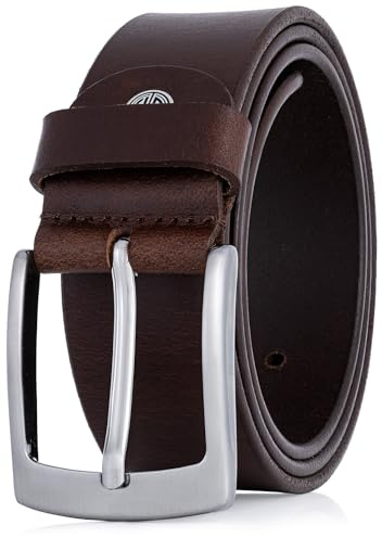 LINDENMANN Ledergürtel Herren, dunkelbraun 40 mm Vollleder, casual und hochwertig verarbeitet, für vielseitige Outfits