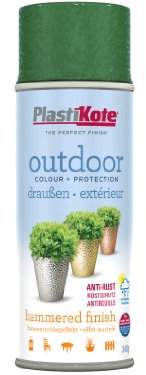 Plasti-kote 18203 400ml Outdoor Hammered Spray - Green
