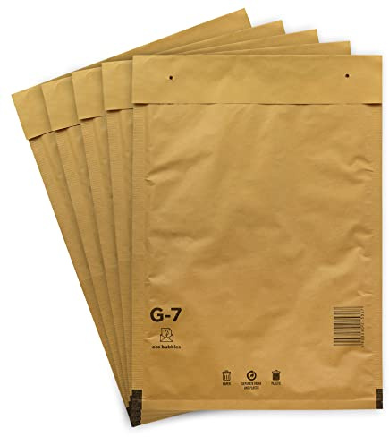 200 Versandtaschen Luftpolsterumschläge DIN A4 haftklebend Luftpolsterversandtaschen Luftpolstertaschen Gr. G/7 G7 braun (250mm x 350 mm) Umschläge gepolstert Polsterumschlag Taschen