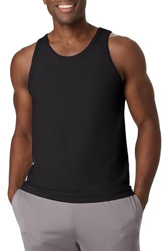 Hanes mens X-temp Tank Top 2 Pack Shirt, Black, 3X-Large US