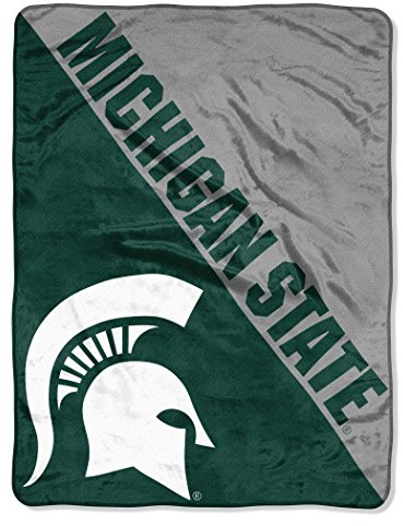 Northwest NCAA Michigan State Spartans Unisex-vuxen Micro Raschel överkast, 117 cm x 152 cm, halvton