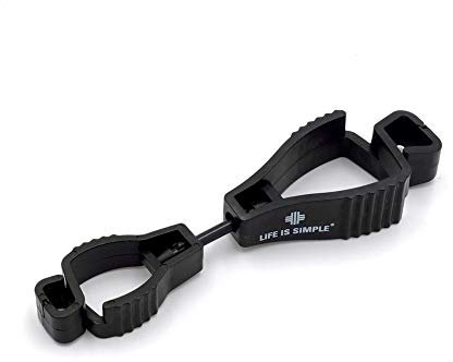 LIFE IS SIMPLE Tarp Clip Clip pour gants | Porte-gants pour pompiers | Porte-gants de police | Clip à gants pour gants de travail, quincaillerie, jardin