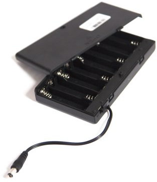 Digislider 12 volt power 8 AA battery holder case with 2.1mm x 5.5mm DC Plug and On/Off Switch 12V battery pack | for CCTV, DIY, Arduinos, motors, solenoids, LED strips (1 pack Fast Delivery)