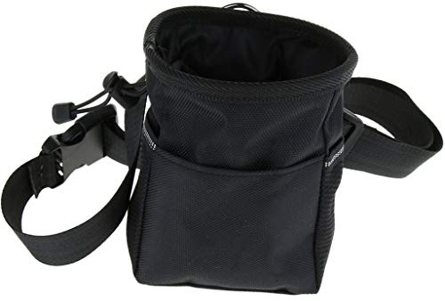 KESOTO Leckerlibeutel Futterbeutel Futtertasche Hüfttasche Bauchtasche für Hunde und Pferde - Schwarz