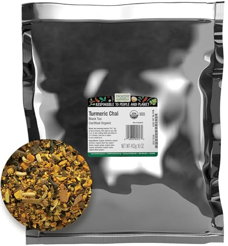 Frontier Co-op Turmeric Chai Tea, Certified Organic, Kosher | 1 lb. Bulk Bag