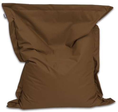 BuBiBag Sitzsack XXL 190x145 cm mit Füllung – Handgefertigt – Bean Bag Indoor & Outdoor – Riesensitzsack Lounge Gästebett Erwachsene – wasserabweisend – Braun