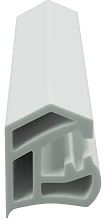 DIWARO® Stahlzargen-Dichtung SZ138 | grau und weiß | 5 lfm für Haus- und Innentüren. Zum Schallschutz und abdichten der Tür. Bestehend aus TPE (Thermoplastischen Elastomer)