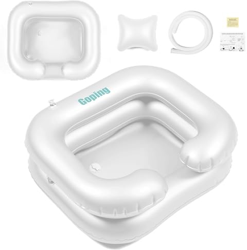 Goping Large Size Inflatable Hair Washing Basin with Head Comfort Pillow