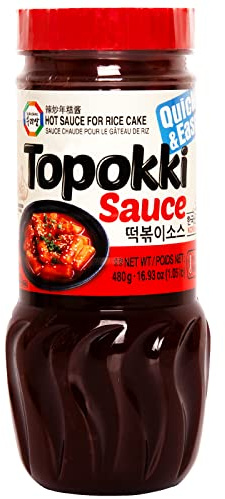 Surasang Sauce Tteokbokki pour sauté de gâteau de riz légèrement épicé, sauce coréenne pour gâteau de riz, 16,93 onces