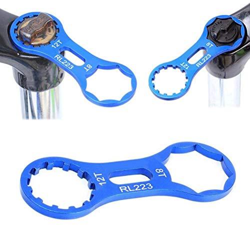 LINONI Bike Vorderradgabel-Schraubenschlüssel, Stoßdämpferkappe, Mountainbike-Reparaturwerkzeuge, Fahrradzubehör, kompatibel mit XCR/XCT/XCM/RST Gabeln.