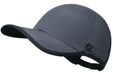 Mens Hats Baseball Cap UPF 50+ Sun Quick Dry Lightweight Breathable Trucker Hat Outdoor Hiking Fishing Run Golf Sports Dad Mesh Hats A Go Running Hats Quick Drying for Women Men Dark Gray XL