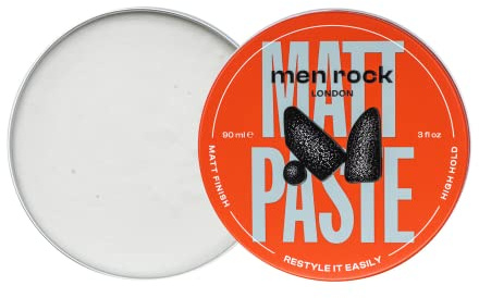 Men Rock Haarpaste, 90ml - Matt Paste für Herren, Kaolin Clay, Stark & Matt, Leicht & Rückstandsfrei