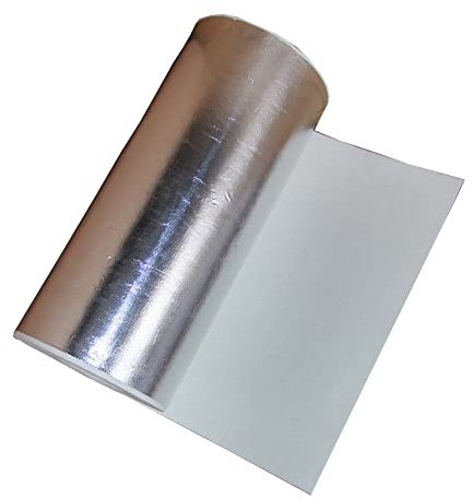 Jonoisax Manta de protección contra Llamas de Fibra de cerámica - Papel de Aluminio 2300F con Respaldo para Soldadura Soldadura Aislamiento de tubería de Chimenea de Horno HVAC,500 * 1000 * 2mm