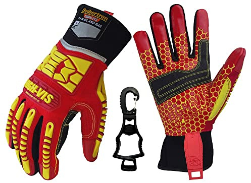 Seibertron HRC5 High-Visibility Oil & Gas Drilling Safety Gloves, XL, Black, Unisex