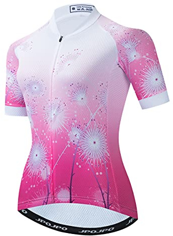 Hotlion Fahrradtrikot Damen Fahrrad-Shirts Sommer Fahrrad-Tops Kurzarm, L