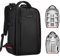 K&F Concept Fotorucksack wasserdicht Kameratasche Kamerarucksack mit Laptopfach kompatibel für Canon Sony Nikon Olympus SLR/DSLR Kamera, Objektiv und Zubehör, Größe M (schwarz)