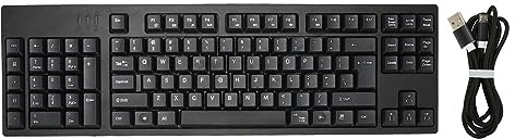 ciciglow Linkshänder-Tastatur, Ergonomische Linkshänder-Tastatur für Unternehmen/Buchhaltung, 109 Tasten Micro-USB-Plug-and-Play-Computertastatur für Business Accounting Designer