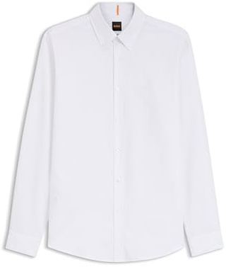 BOSS Chemise Regular en Coton Oxford À Pointes Boutonnées