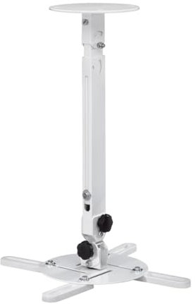 Hama Supporto da soffitto per proiettore, regolabile in altezza, orientabile a 360°, inclinabile (supporto per proiettore per soffitti e inclinati, universale per proiettori, proiettori fino a 15 kg,